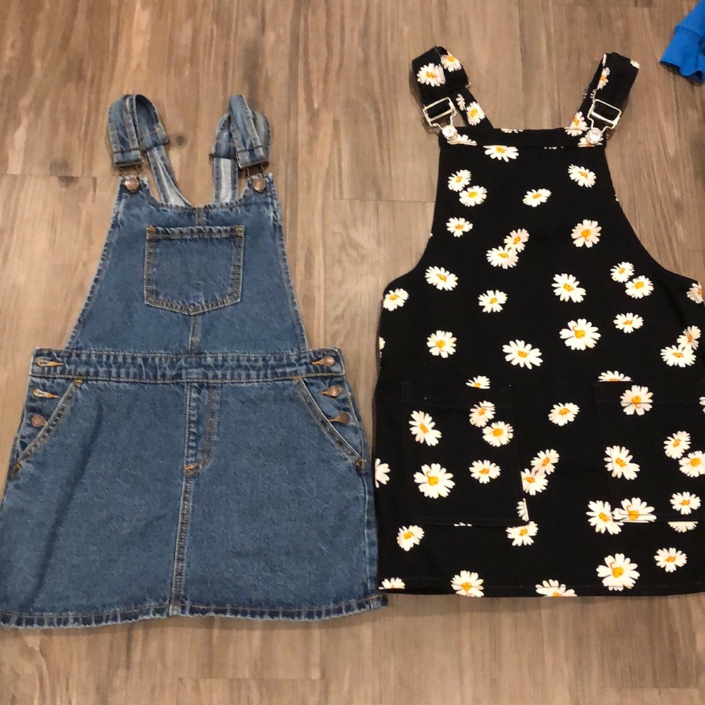 Overall mini dresses